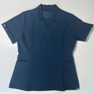 Figs Deep Blue Short Sleeve Women's Top